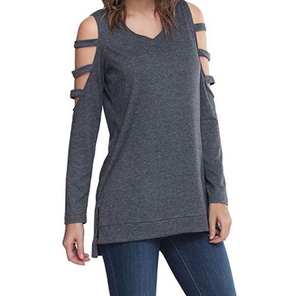 Tops - Open Shoulder Tunic Top